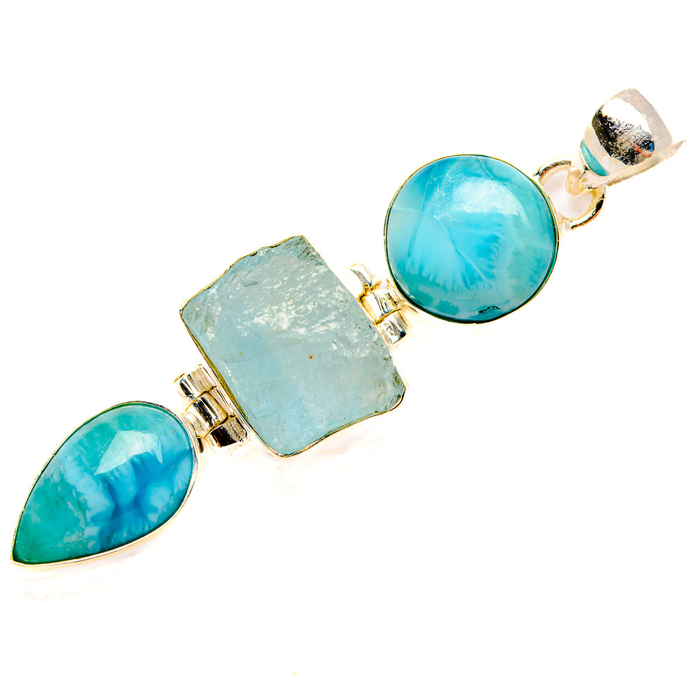 Aquamarine Pendants handcrafted by Anasilvercos - PD33124 - Photo 2