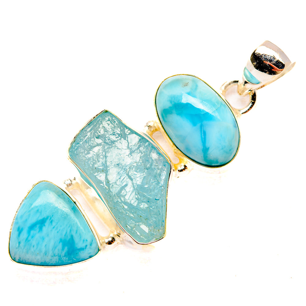 Aquamarine Pendants handcrafted by Anasilvercos - PD33138 - Photo 2