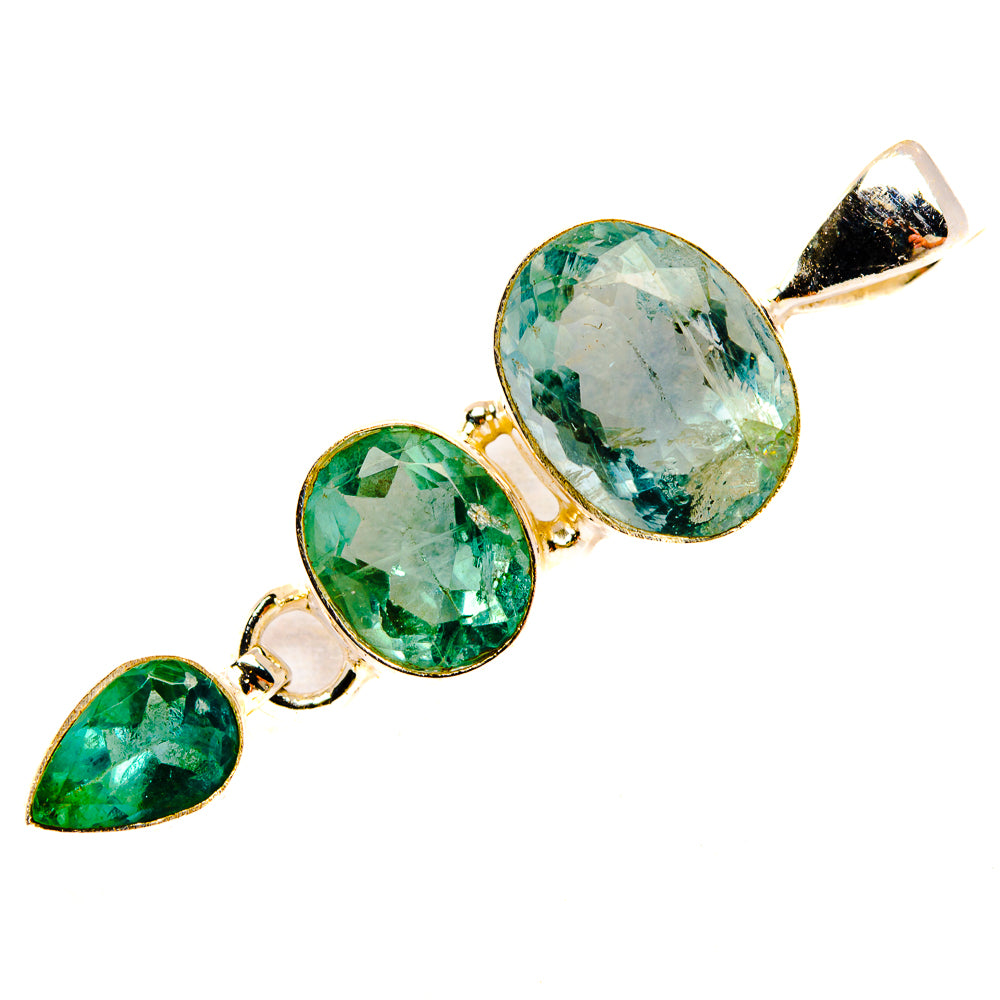 Green Fluorite Pendants handcrafted by Anasilvercos - PD33147 - Photo 2