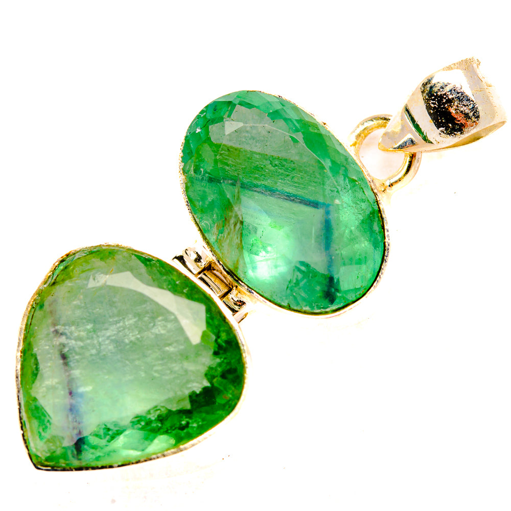 Green Fluorite Pendants handcrafted by Anasilvercos - PD33150 - Photo 2