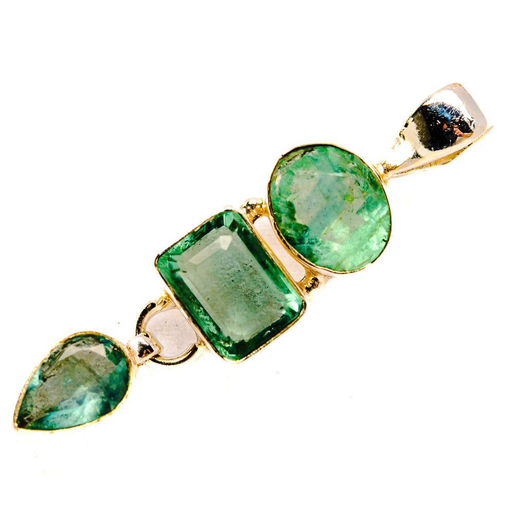 Green Fluorite Pendants handcrafted by Anasilvercos - PD33161 - Photo 2