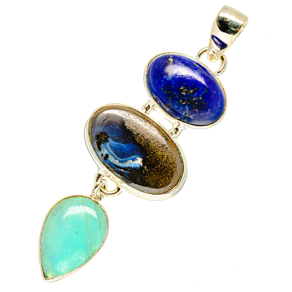Boulder Opal Pendants handcrafted by Anasilvercos - PD3318
