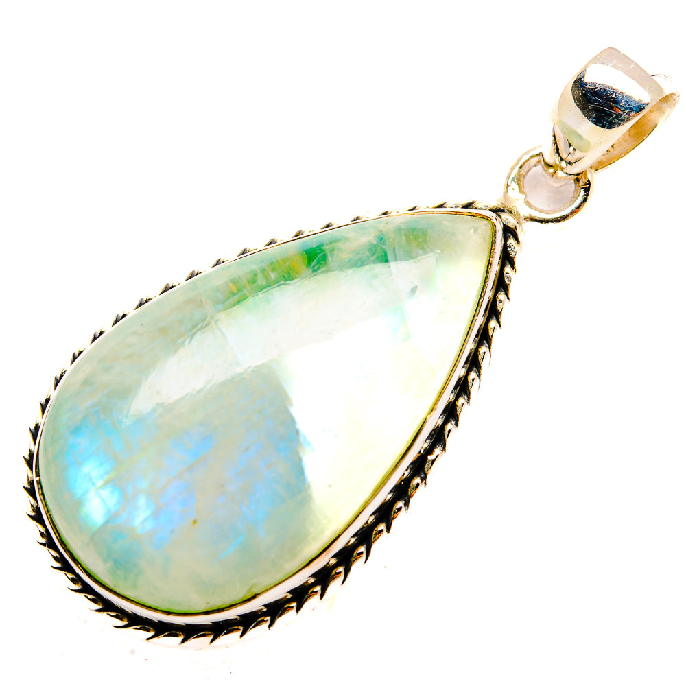 Green Moonstone Pendants handcrafted by Anasilvercos - PD33183 - Photo 2