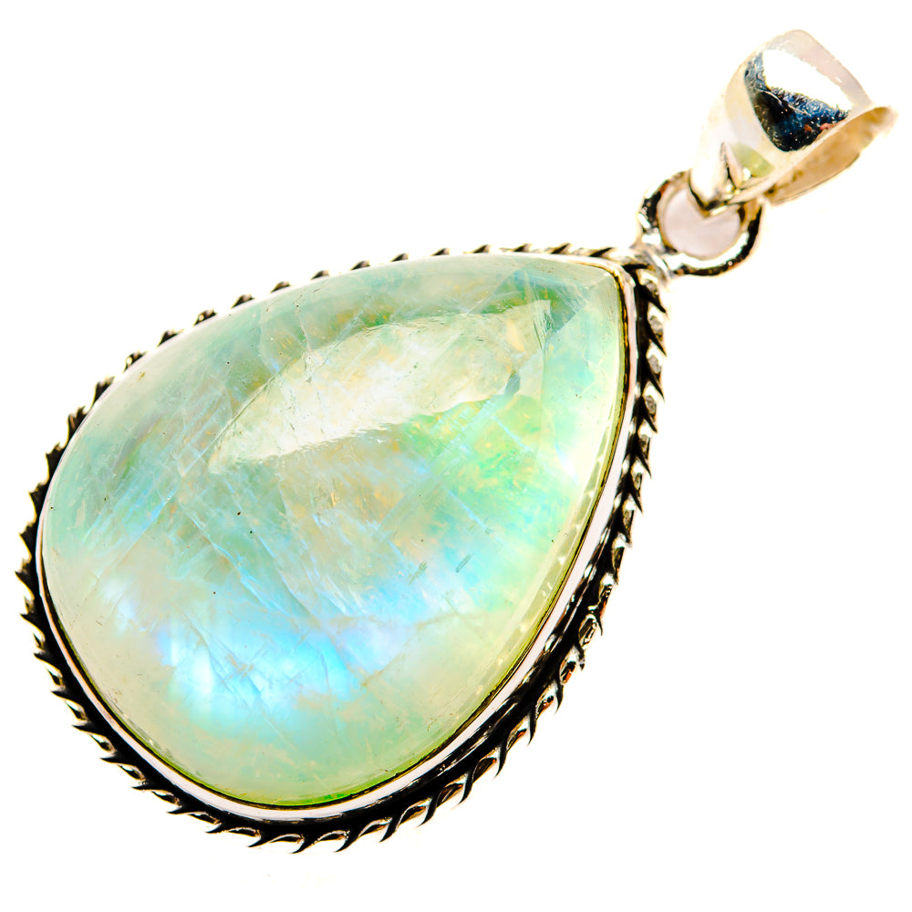 Green Moonstone Pendants handcrafted by Anasilvercos - PD33185 - Photo 2