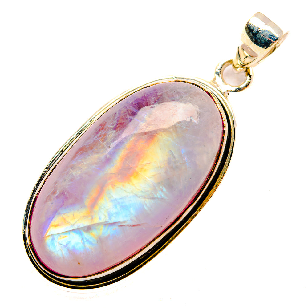 Pink Moonstone Pendants handcrafted by Anasilvercos - PD33189 - Photo 2