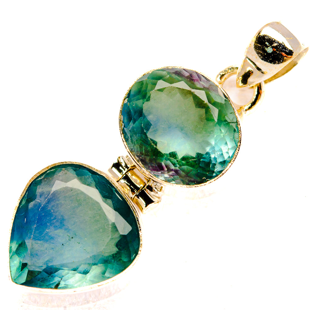 Green Fluorite Pendants handcrafted by Anasilvercos - PD33192 - Photo 2