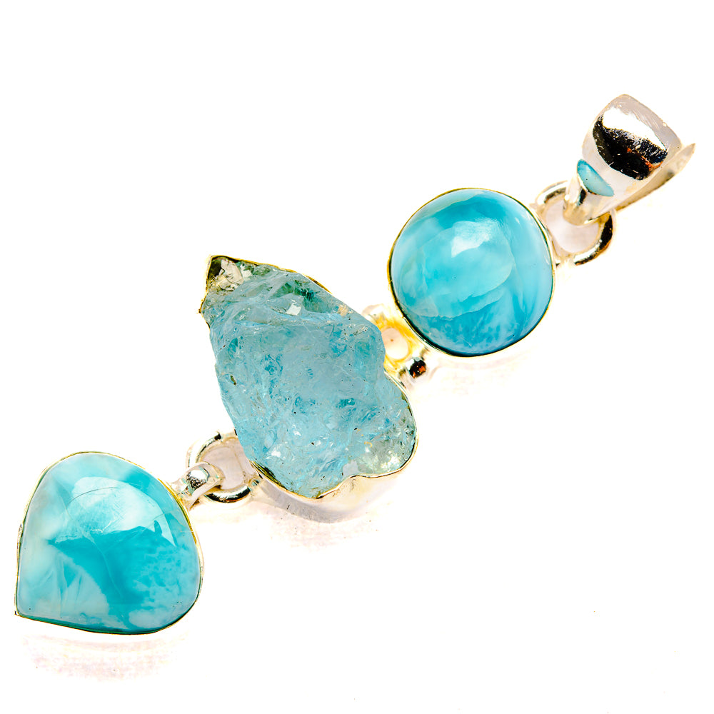 Aquamarine Pendants handcrafted by Anasilvercos - PD33202 - Photo 2