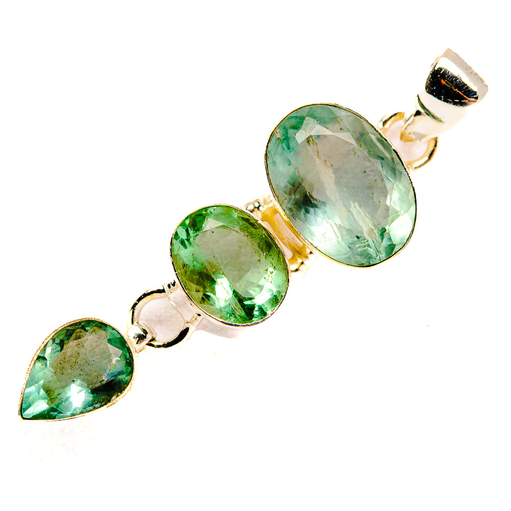 Green Fluorite Pendants handcrafted by Anasilvercos - PD33272 - Photo 2