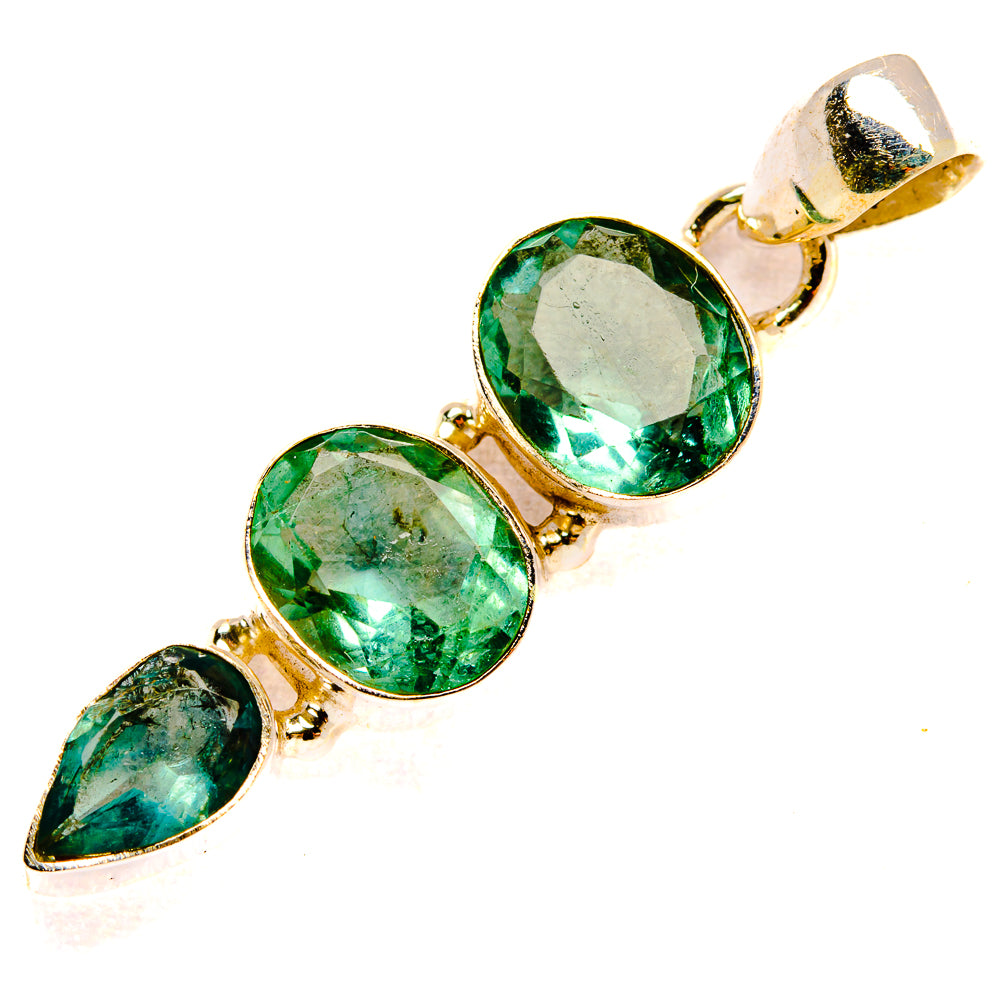 Green Fluorite Pendants handcrafted by Anasilvercos - PD33273 - Photo 2