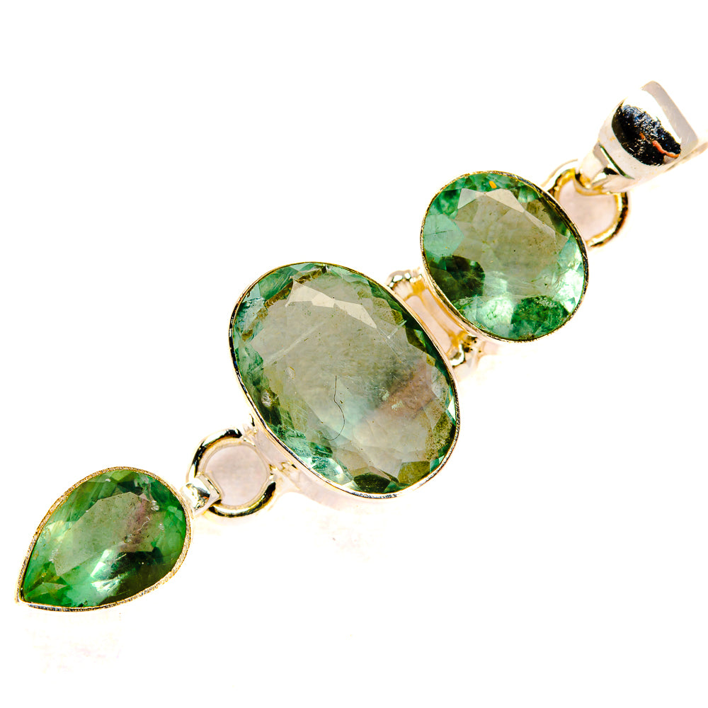 Green Fluorite Pendants handcrafted by Anasilvercos - PD33282 - Photo 2