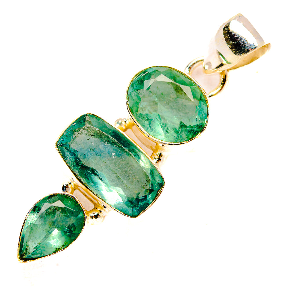 Green Fluorite Pendants handcrafted by Anasilvercos - PD33285 - Photo 2