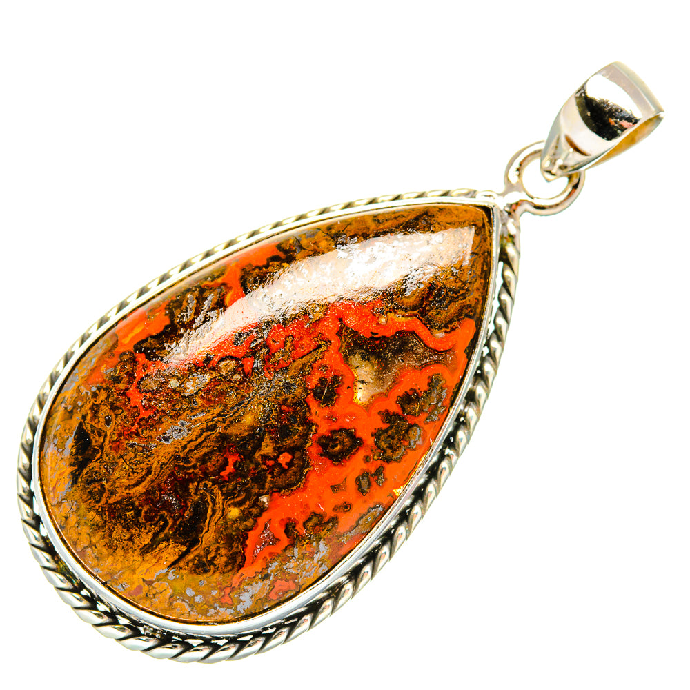 Moroccan Agate Pendants handcrafted by Anasilvercos - PD33300 - Photo 2