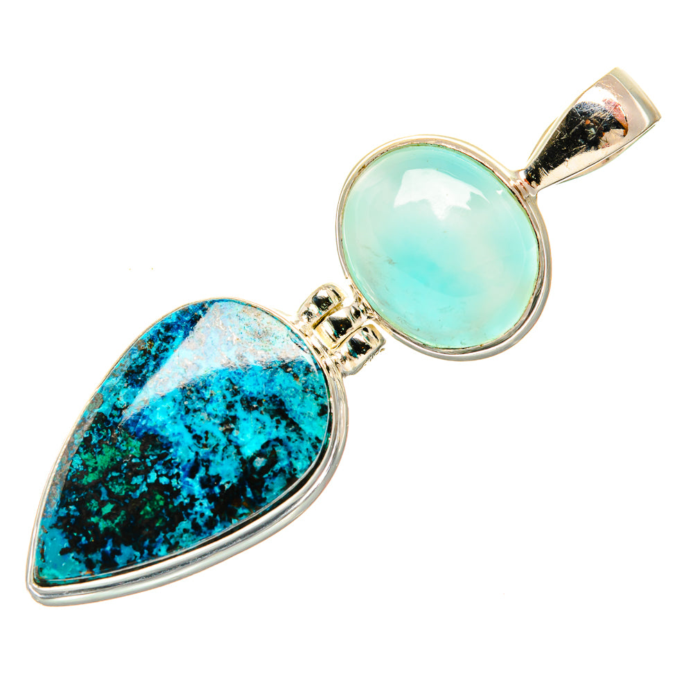 Chrysocolla Pendants handcrafted by Anasilvercos - PD33309 - Photo 2