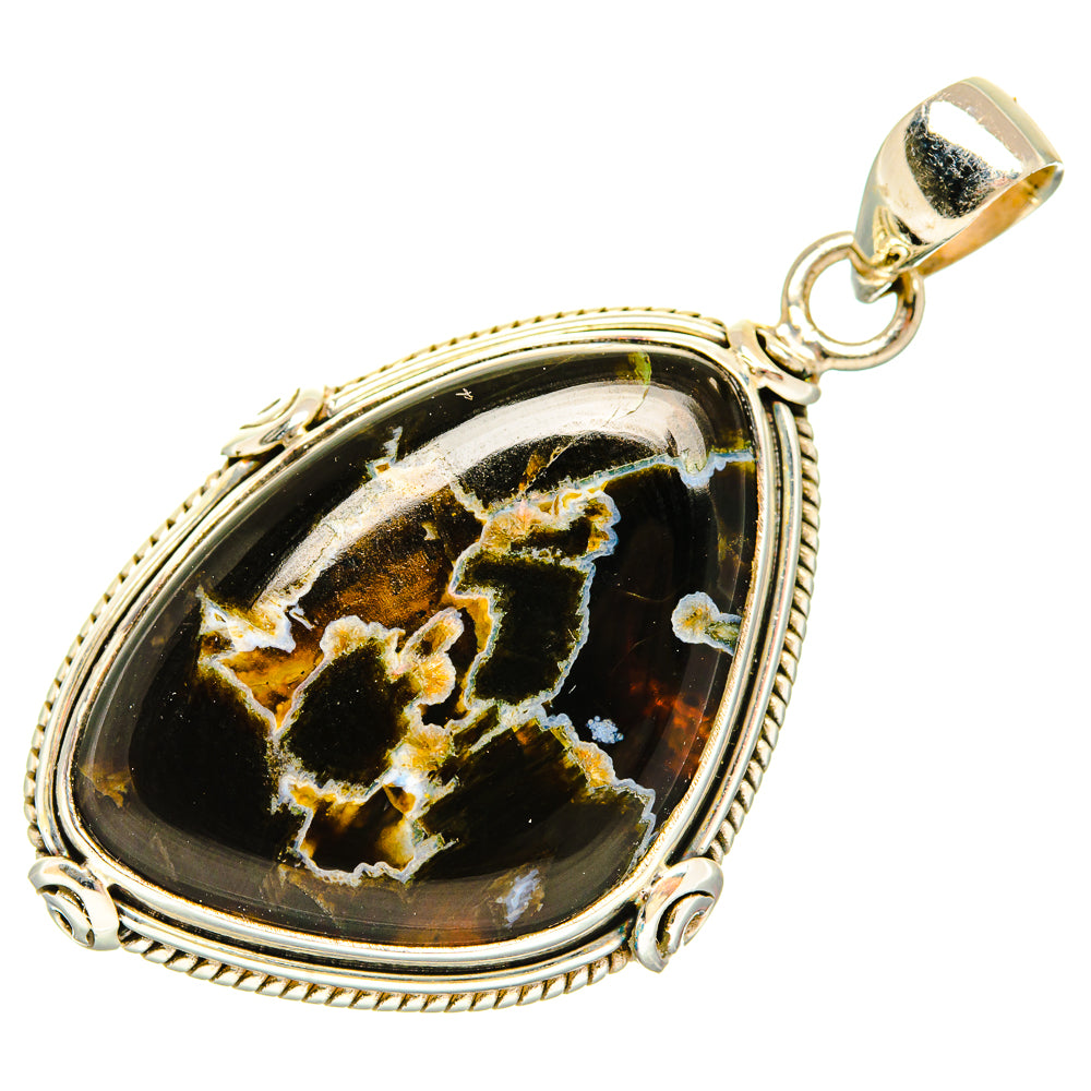 Septarian Nodule Pendants handcrafted by Anasilvercos - PD33314 - Photo 2