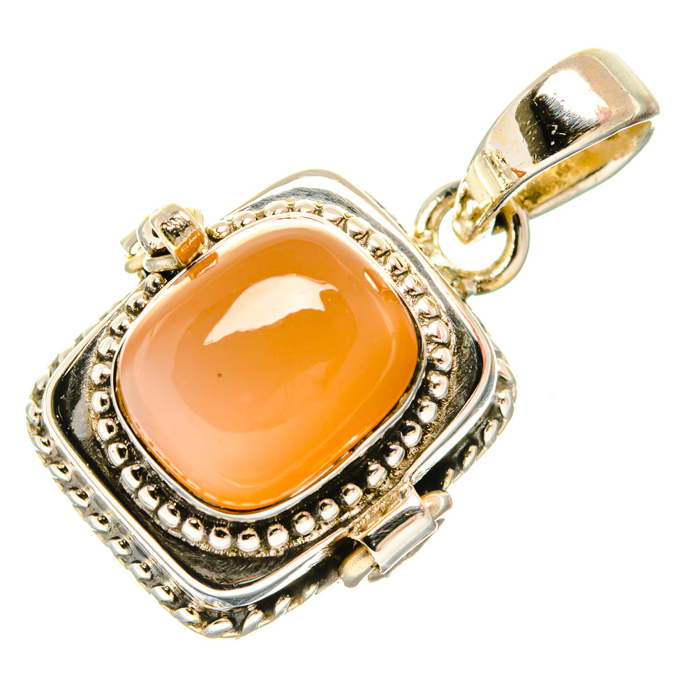 Peach Moonstone Pendants handcrafted by Anasilvercos - PD33331 - Photo 2