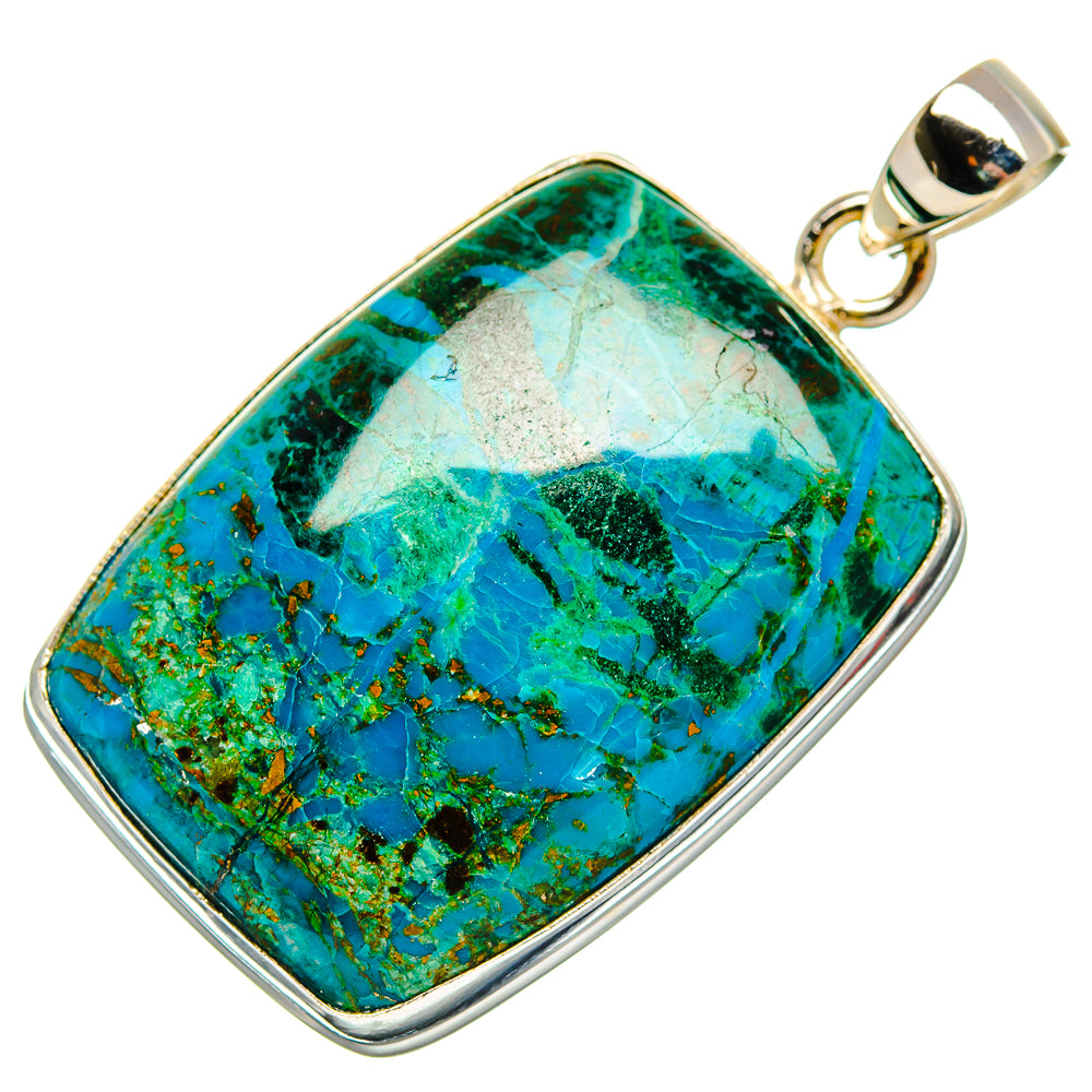 Chrysocolla Pendants handcrafted by Anasilvercos - PD33348 - Photo 2