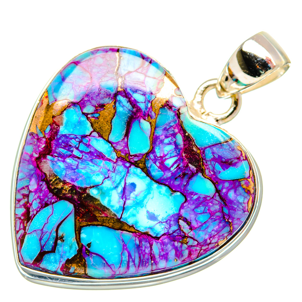 Purple Copper Composite Turquoise Pendants handcrafted by Anasilvercos - PD33364 - Photo 2