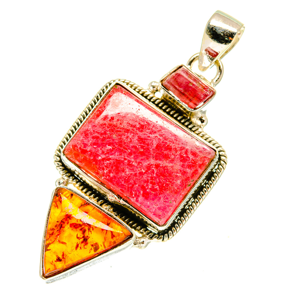 Rhodonite Pendants handcrafted by Anasilvercos - PD3337