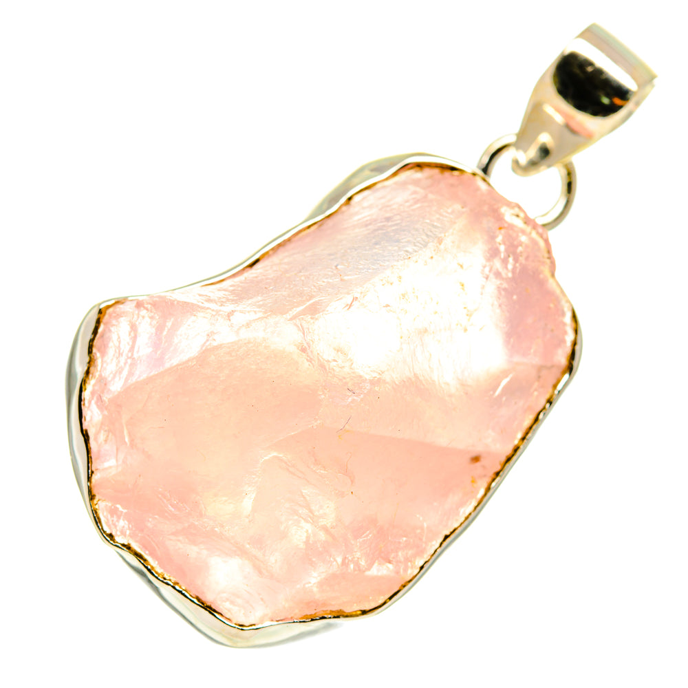 Rose Quartz Pendants handcrafted by Anasilvercos - PD3338