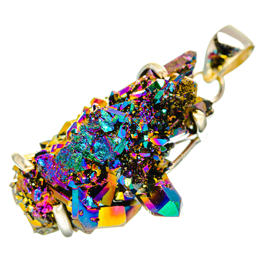 Titanium Sunshine Druzy Pendants handcrafted by Anasilvercos - PD33391 - Photo 2