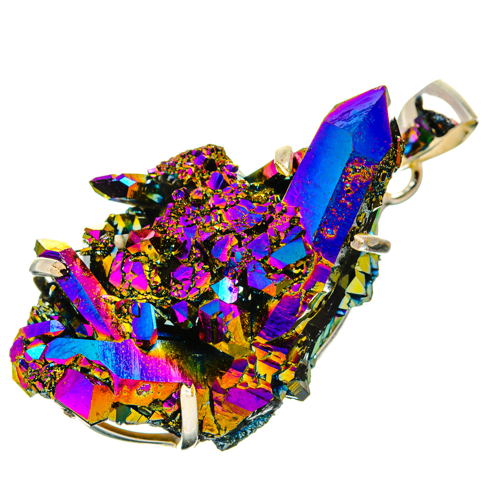 Titanium Sunshine Druzy Pendants handcrafted by Anasilvercos - PD33394 - Photo 2