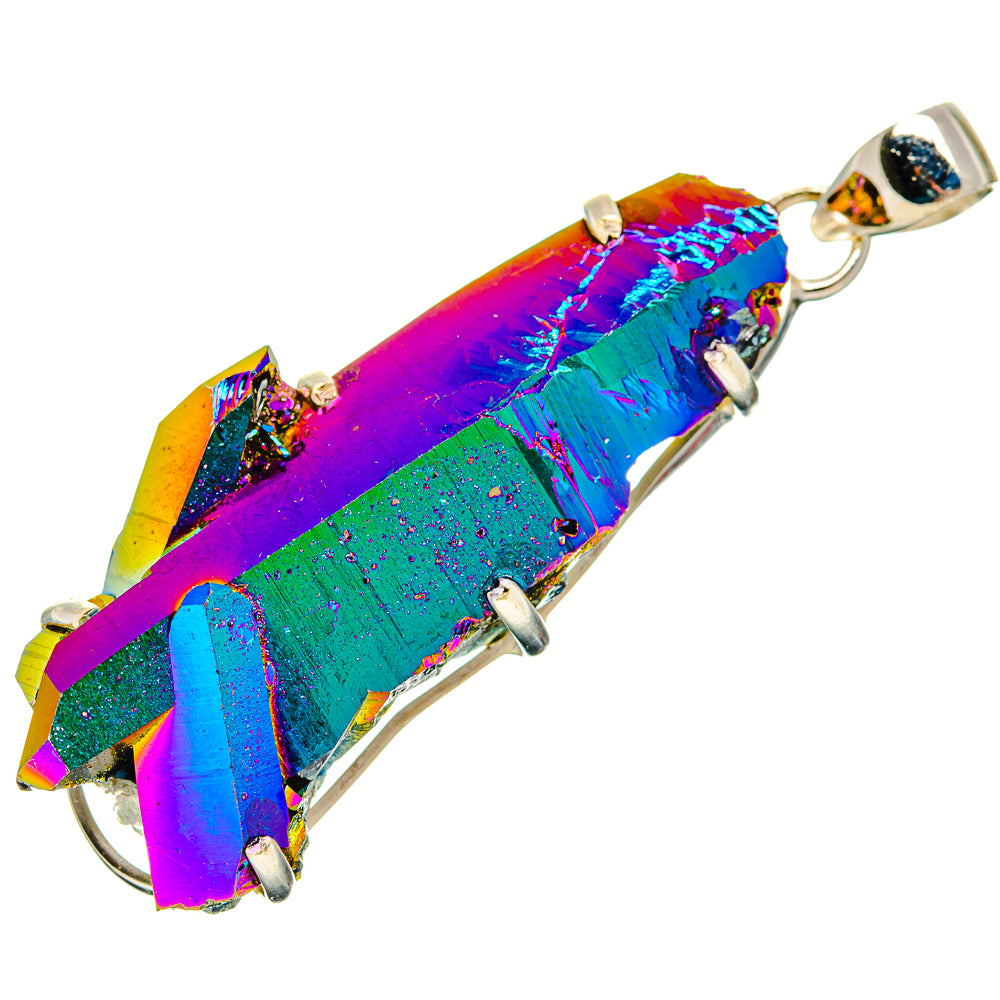 Titanium Sunshine Druzy Pendants handcrafted by Anasilvercos - PD33398 - Photo 2