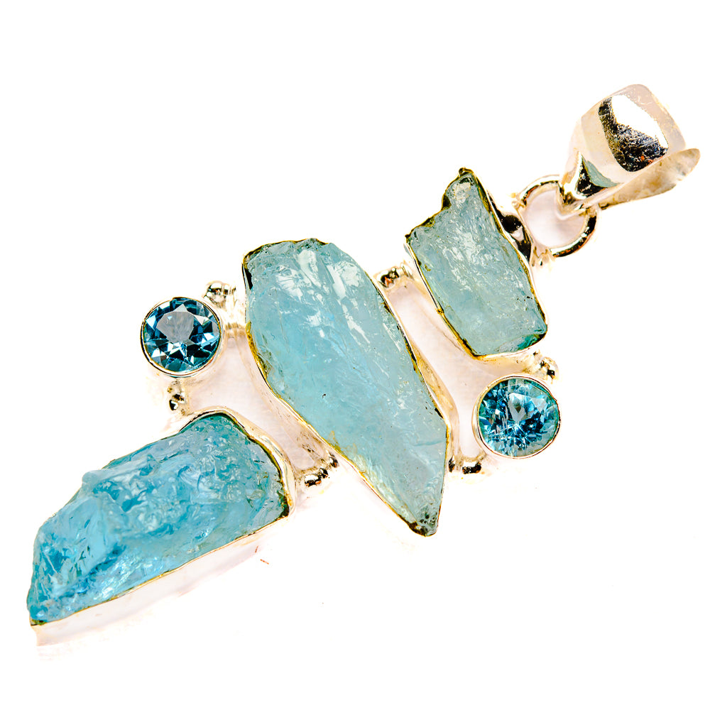 Aquamarine Pendants handcrafted by Anasilvercos - PD33405 - Photo 2
