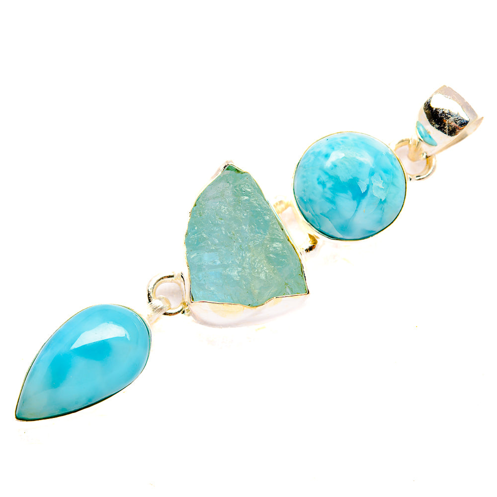 Aquamarine Pendants handcrafted by Anasilvercos - PD33424 - Photo 2