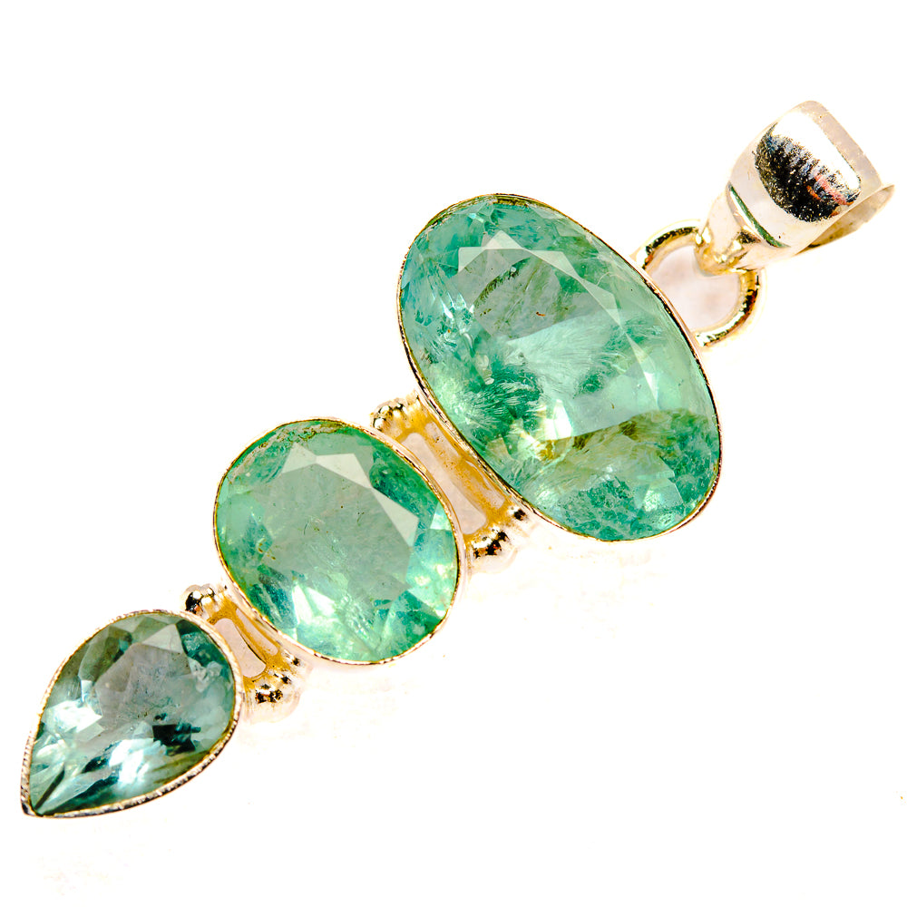 Green Fluorite Pendants handcrafted by Anasilvercos - PD33432 - Photo 2