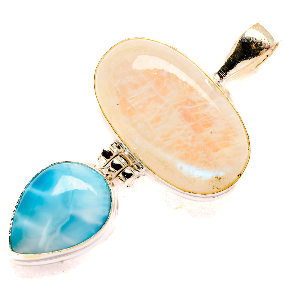 Rainbow Moonstone Pendants handcrafted by Anasilvercos - PD33434 - Photo 2