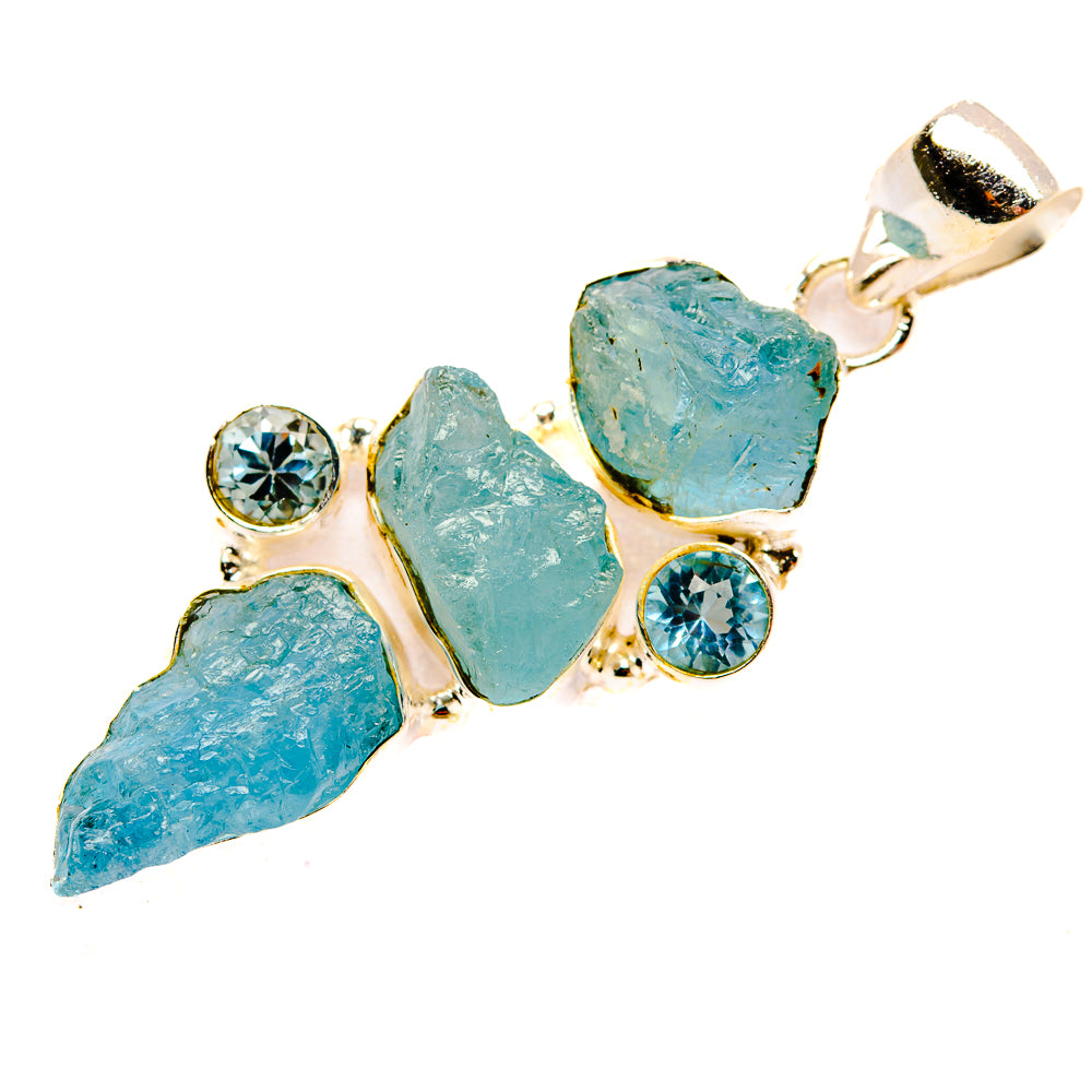 Aquamarine Pendants handcrafted by Anasilvercos - PD33437 - Photo 2