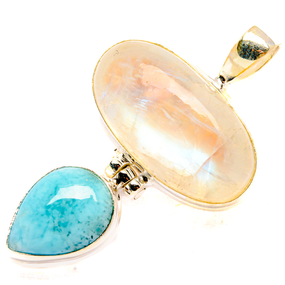 Rainbow Moonstone Pendants handcrafted by Anasilvercos - PD33447 - Photo 2