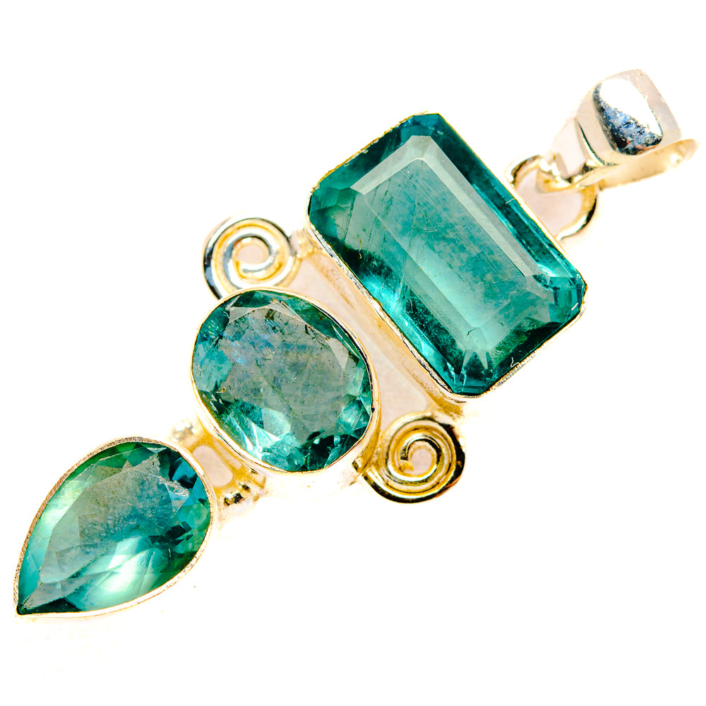 Green Fluorite Pendants handcrafted by Anasilvercos - PD33448 - Photo 2