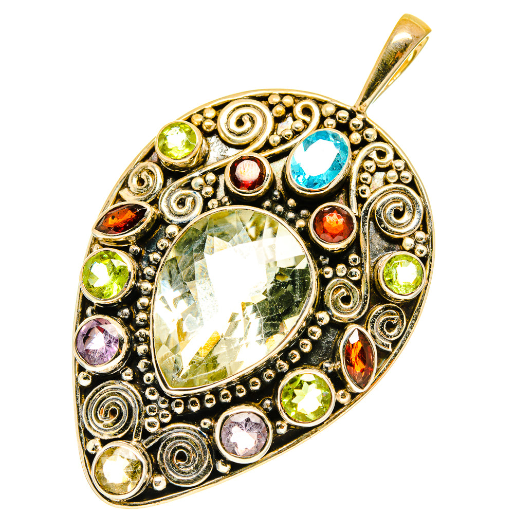 Green Amethyst Pendants handcrafted by Anasilvercos - PD3345
