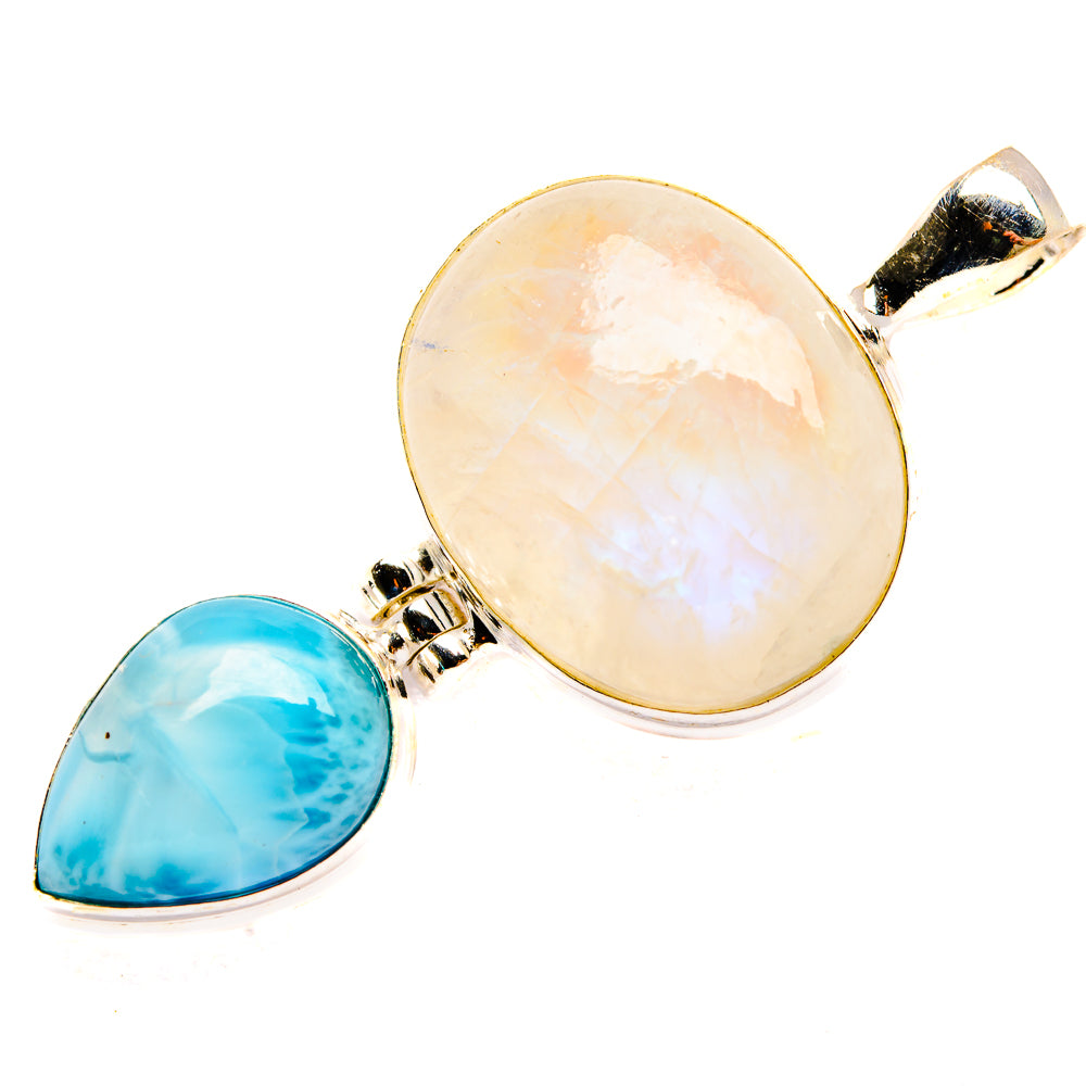 Rainbow Moonstone Pendants handcrafted by Anasilvercos - PD33454 - Photo 2