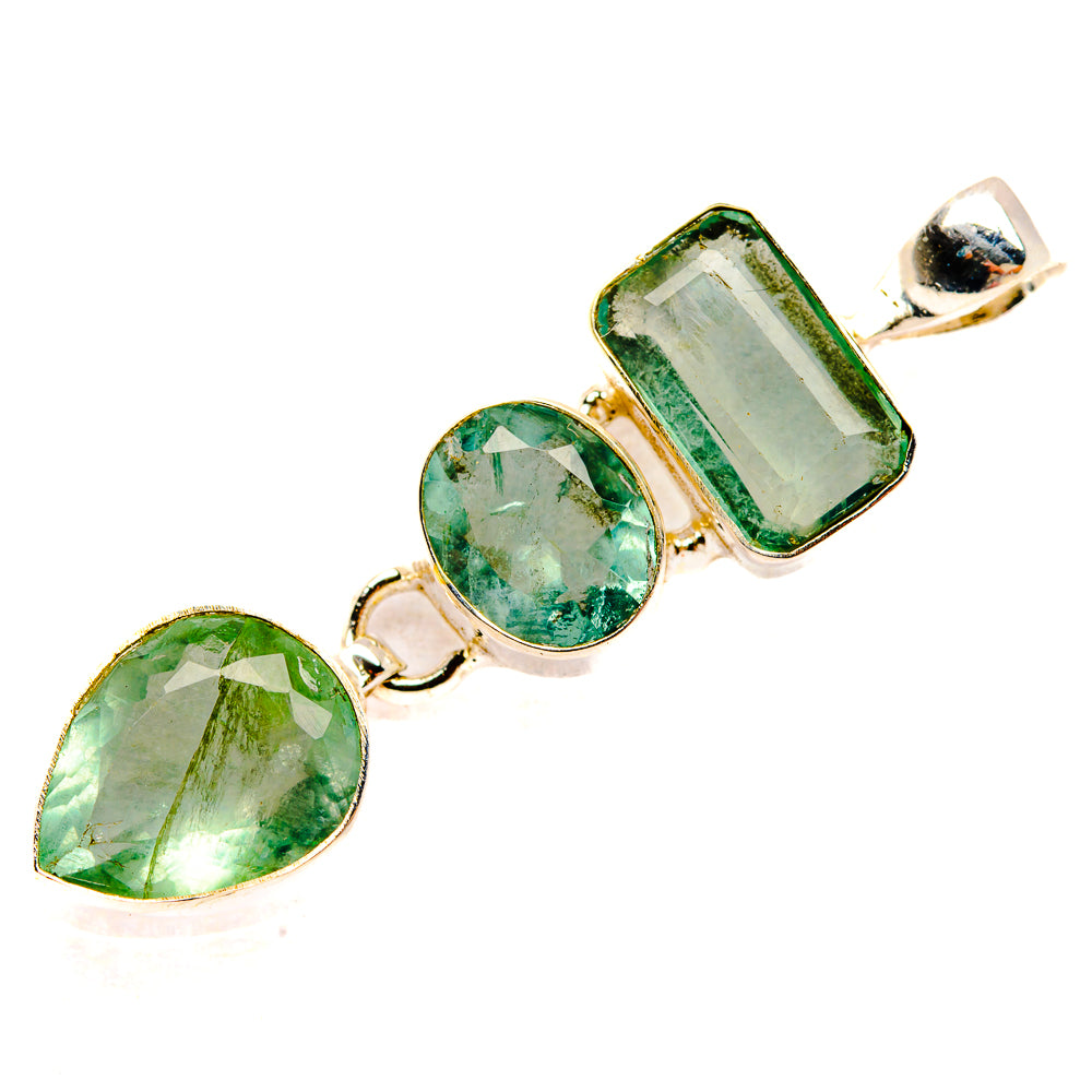 Green Fluorite Pendants handcrafted by Anasilvercos - PD33459 - Photo 2