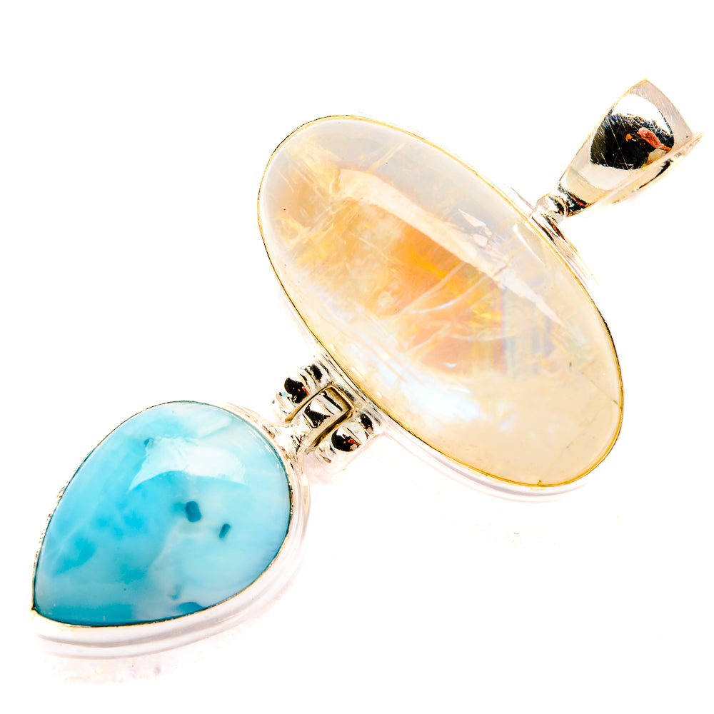 Rainbow Moonstone Pendants handcrafted by Anasilvercos - PD33462 - Photo 2
