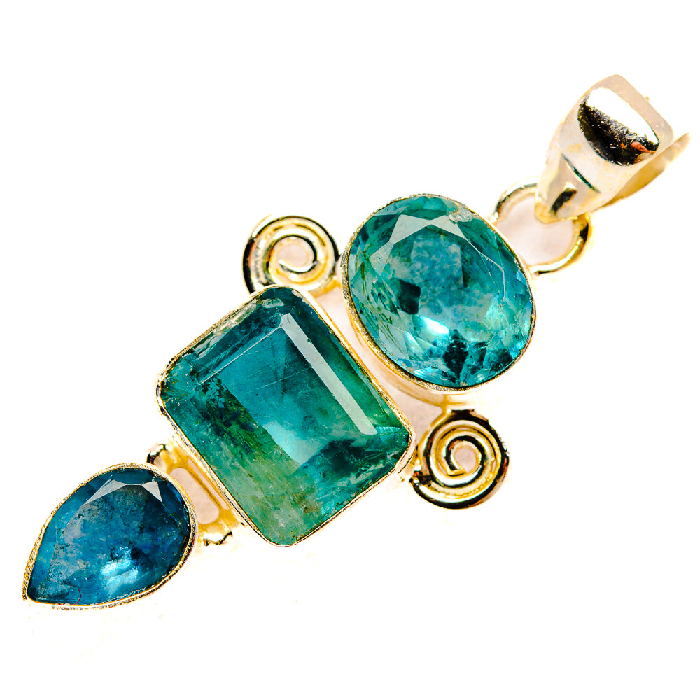 Blue Fluorite Pendants handcrafted by Anasilvercos - PD33472 - Photo 2