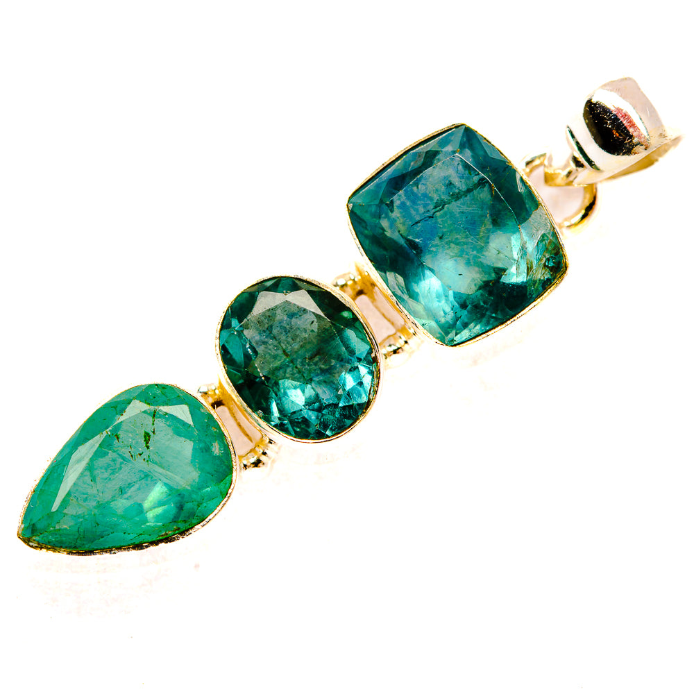 Green Fluorite Pendants handcrafted by Anasilvercos - PD33475 - Photo 2