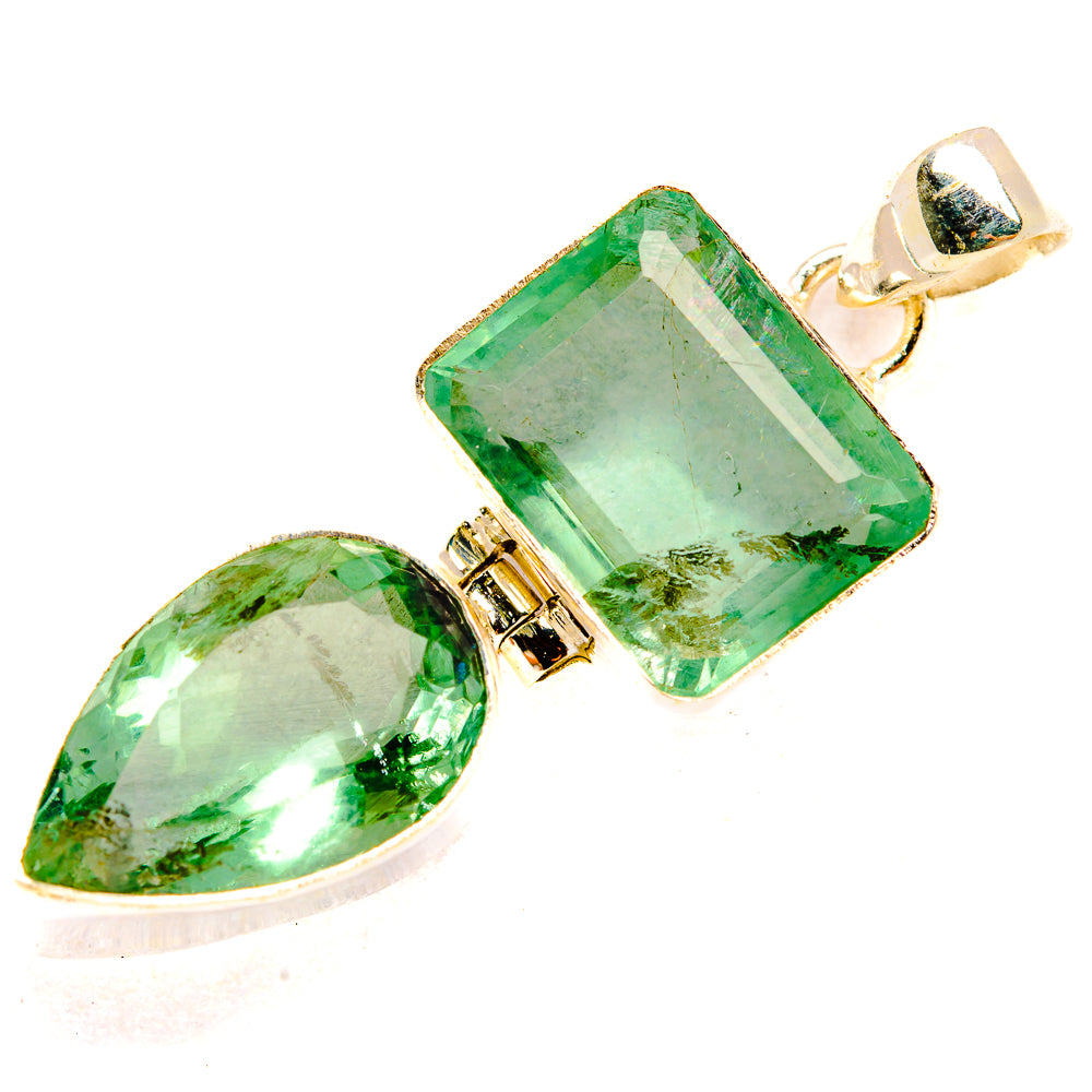 Green Fluorite Pendants handcrafted by Anasilvercos - PD33476 - Photo 2