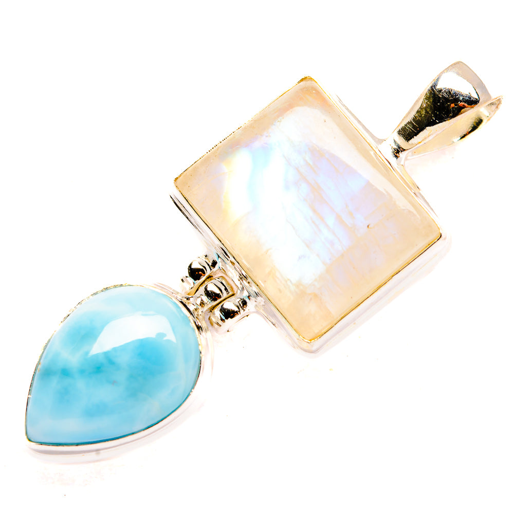 Rainbow Moonstone Pendants handcrafted by Anasilvercos - PD33477 - Photo 2