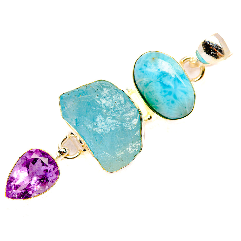 Aquamarine Pendants handcrafted by Anasilvercos - PD33487 - Photo 2