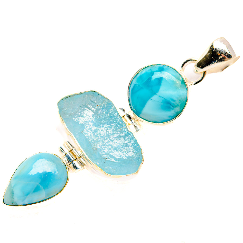 Aquamarine Pendants handcrafted by Anasilvercos - PD33495 - Photo 2