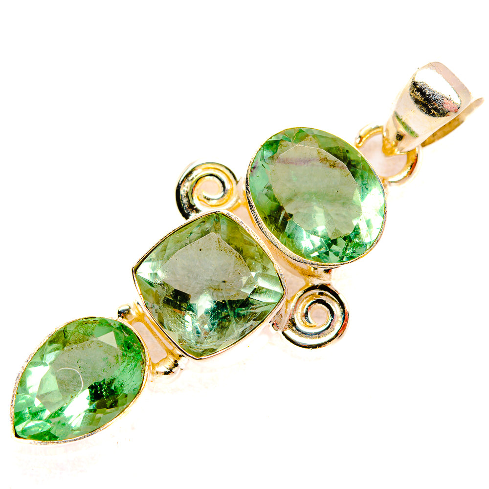 Green Fluorite Pendants handcrafted by Anasilvercos - PD33506 - Photo 2