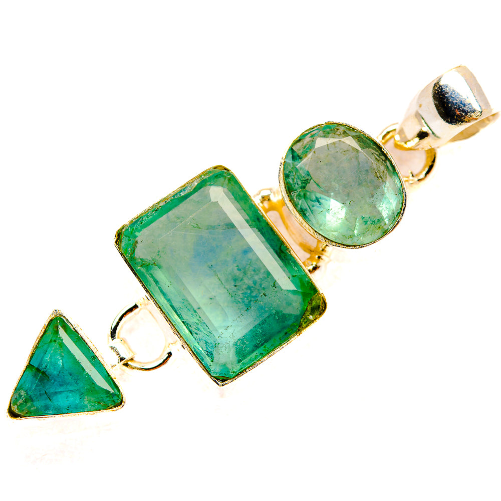 Green Fluorite Pendants handcrafted by Anasilvercos - PD33507 - Photo 2