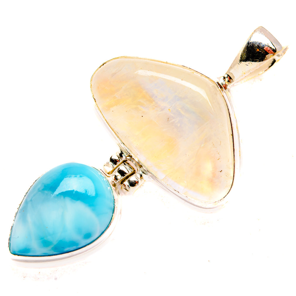 Rainbow Moonstone Pendants handcrafted by Anasilvercos - PD33508 - Photo 2