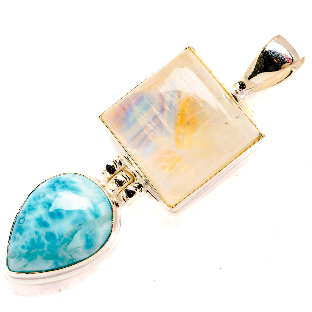 Rainbow Moonstone Pendants handcrafted by Anasilvercos - PD33509 - Photo 2