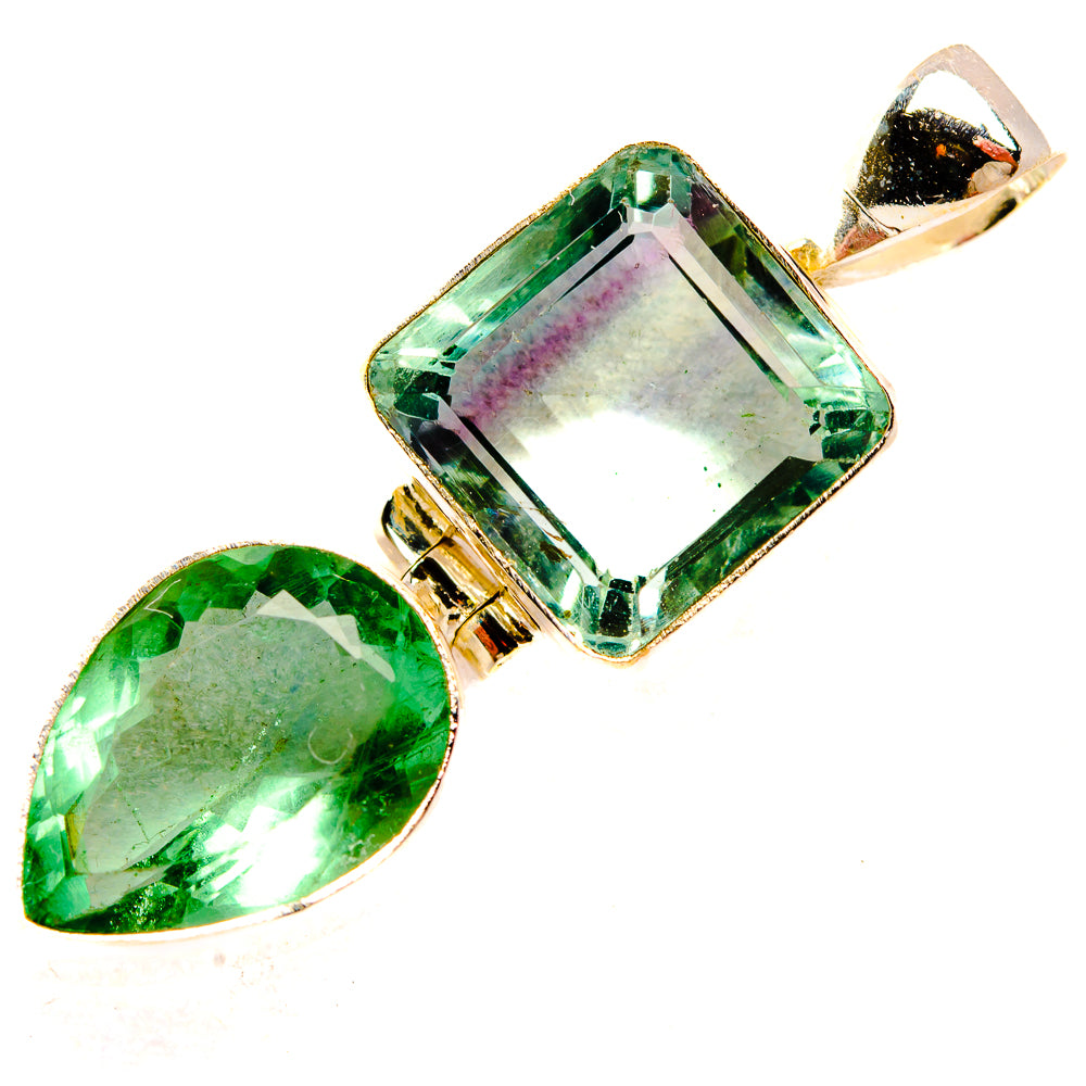 Green Fluorite Pendants handcrafted by Anasilvercos - PD33512 - Photo 2