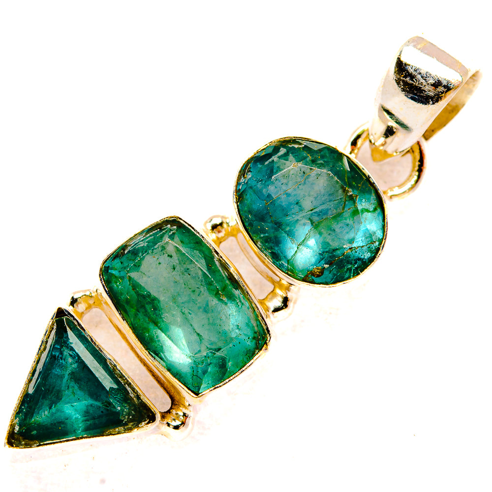 Green Fluorite Pendants handcrafted by Anasilvercos - PD33513 - Photo 2