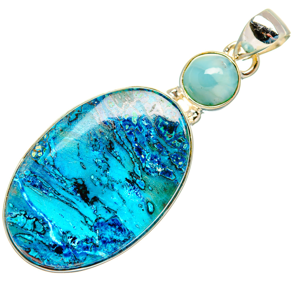 Chrysocolla Pendants handcrafted by Anasilvercos - PD33516 - Photo 2